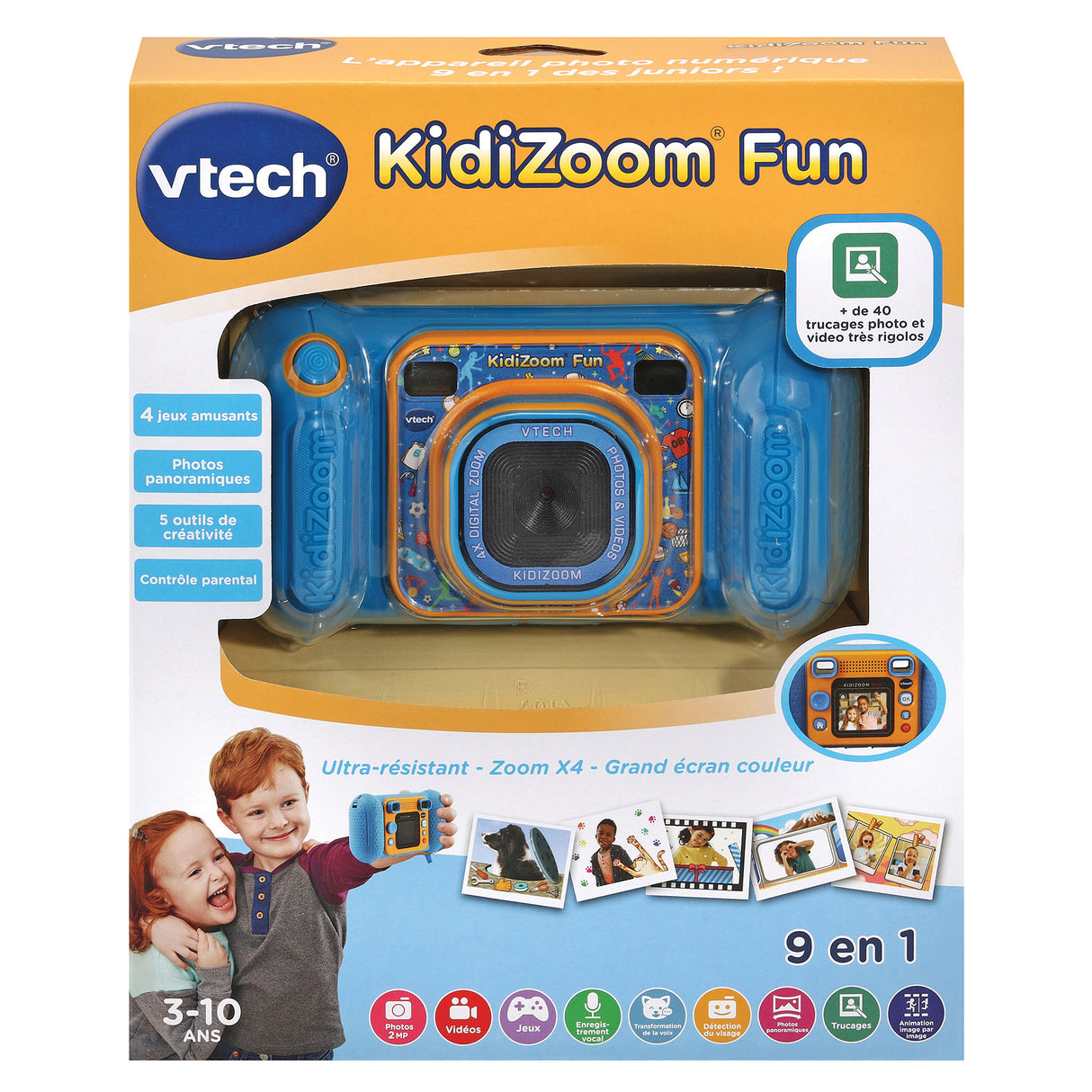 Appareil photo numérique 9 en 1 pour enfants - VTECH - Kidizoom Fun Bleu - Mixte - Bleu