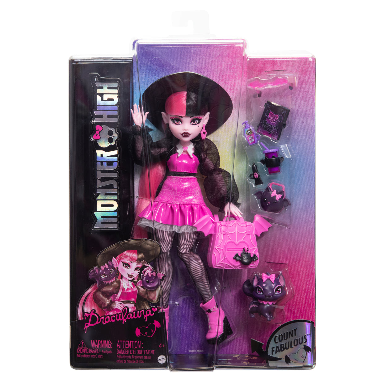 Monster High-Draculaura-Poupée avec animal de compagnie et accessoires HRP64