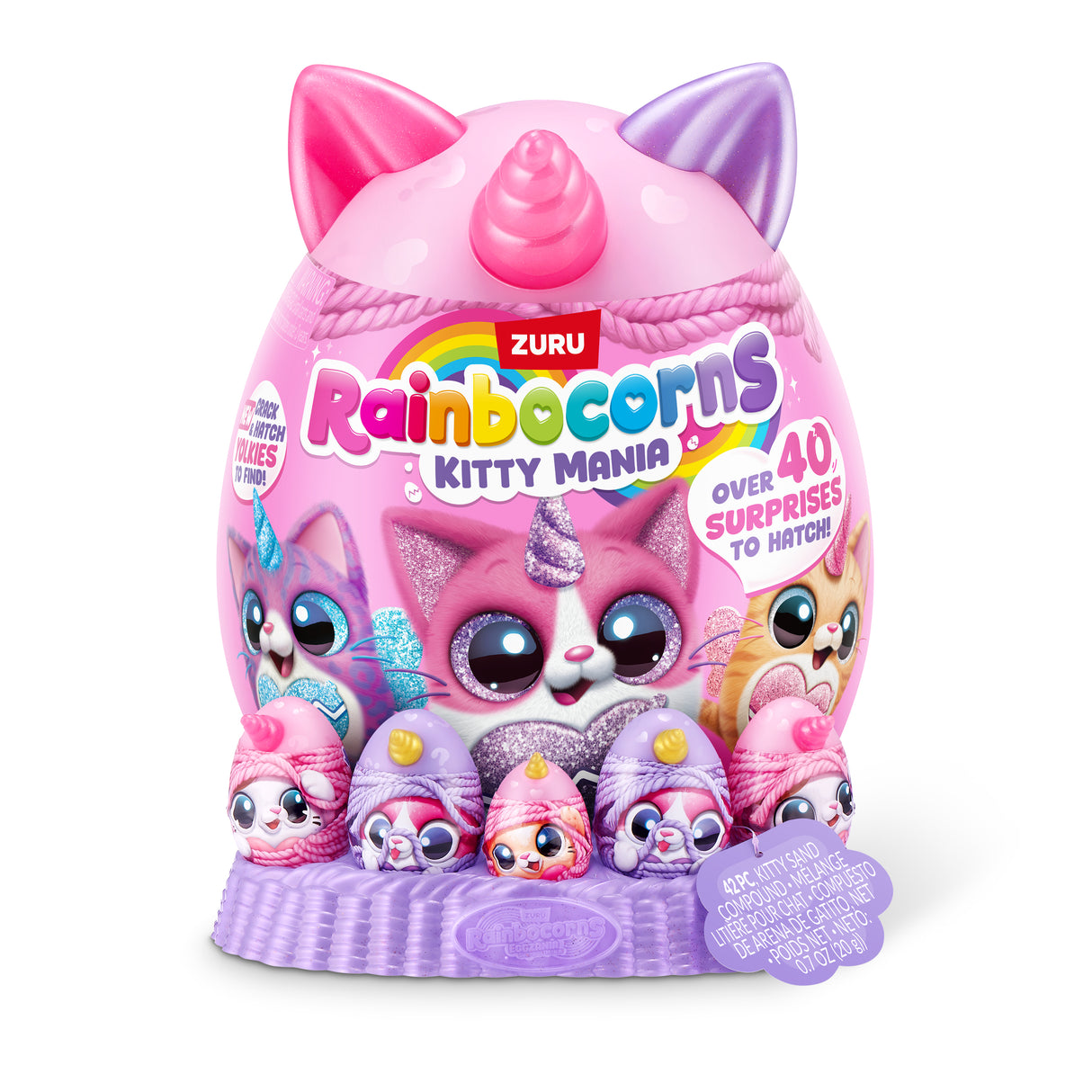 oeuf surprise - Peluche - ZURU - Rainbocorns KittyMania - Modele aléatoire - Des 3 ans