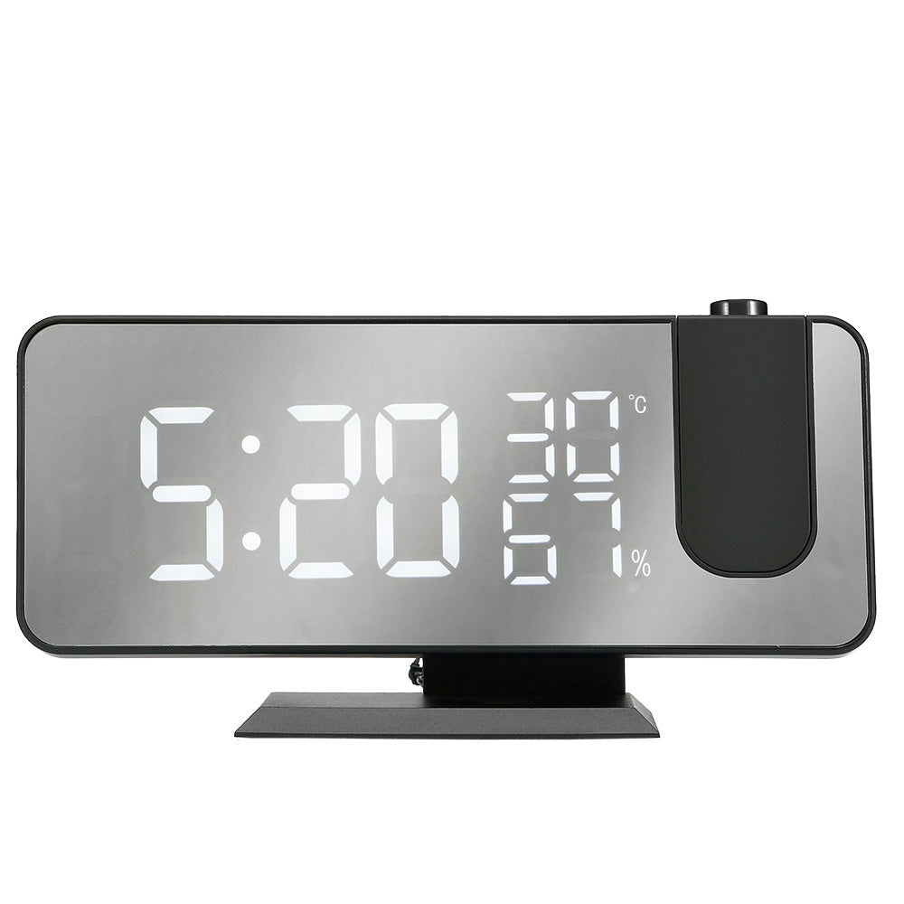 Radio réveil grand affichage avec projecteur,ecran effect miroir port USB pour l
