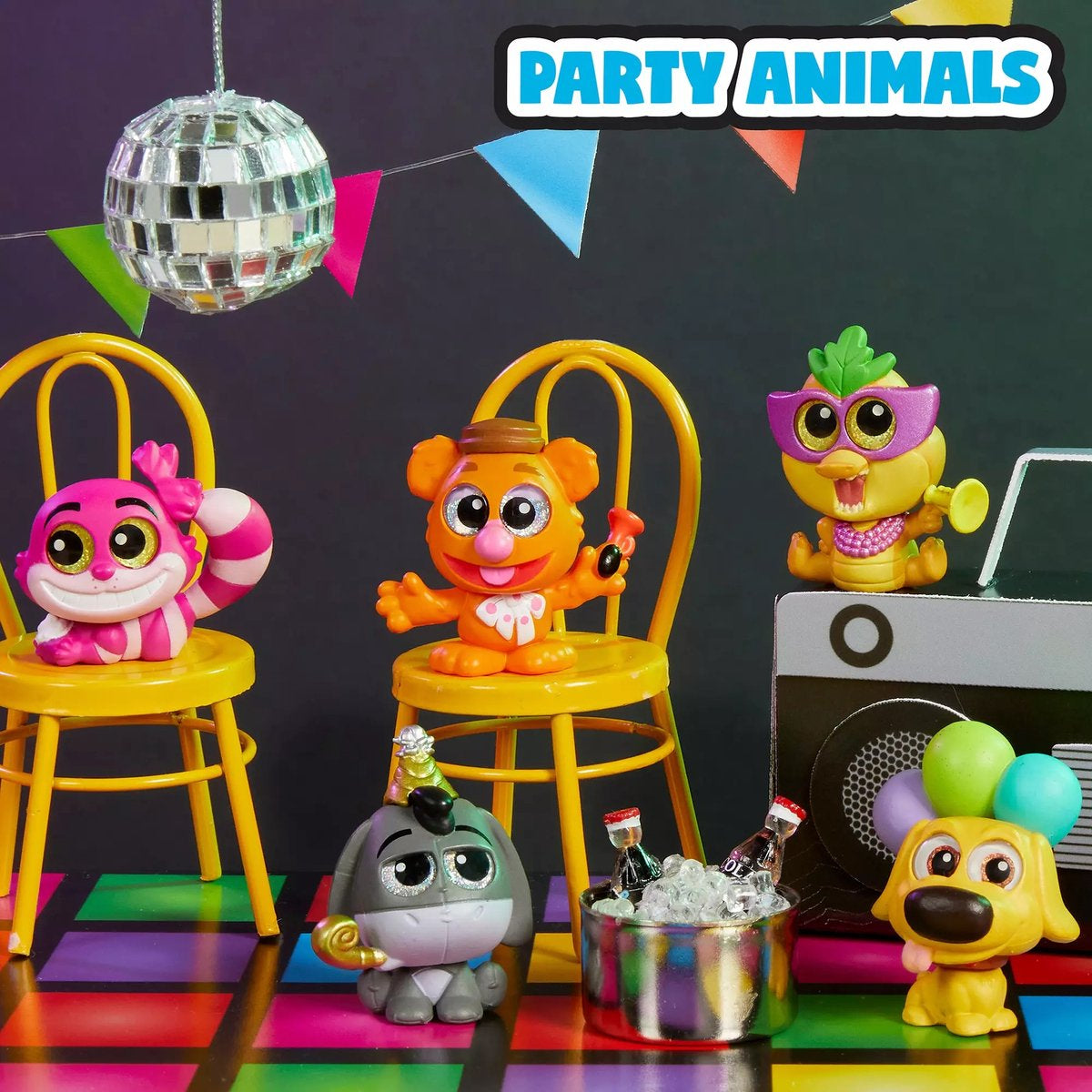 Doorables Coffret 4 mini-figurines DISNEY, Let's Party Multi Peek, Modele aléatoire a collectionner, Des 5 ans