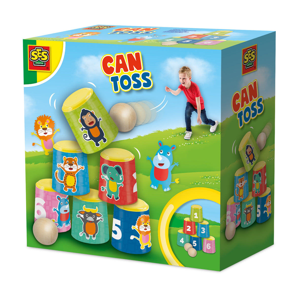 Lance-canette - SES CREATIVE - Outdoor - Coordination - Jeu de précision plein air - Motricité - Age : 3+