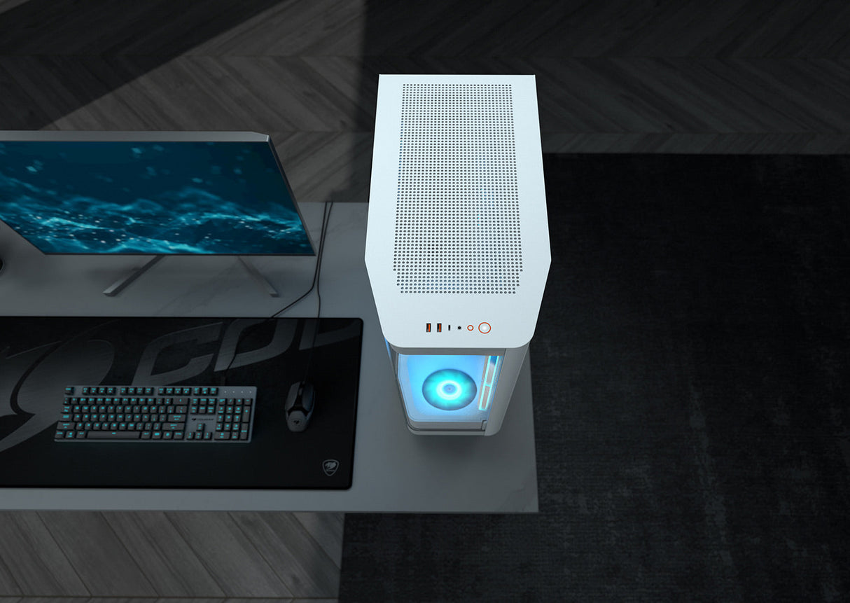 Boitier Moyen Tour E-ATX Cougar FV270 RGB avec panneaux vitrés (Blanc)