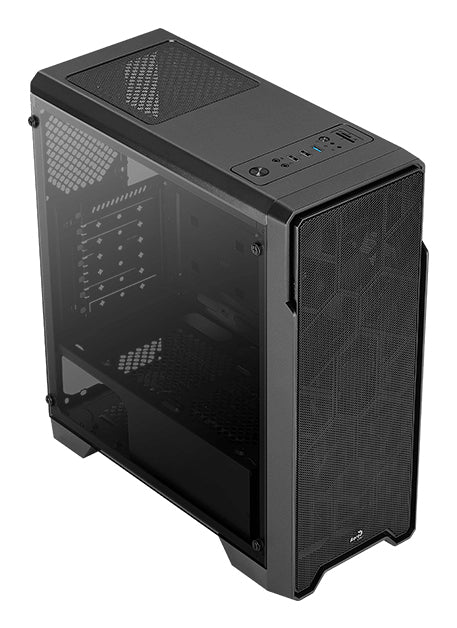 Boitier Moyen Tour ATX AeroCool Ore-G Saturn V1 RGB avec panneau vitré (Noir)