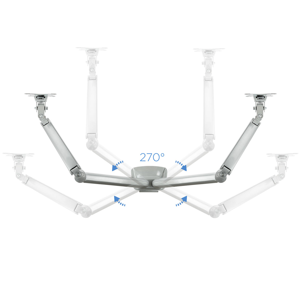 Support double-écran à fixer Tooq DB3132TNR 13"-32" (9kg max) (Argent)