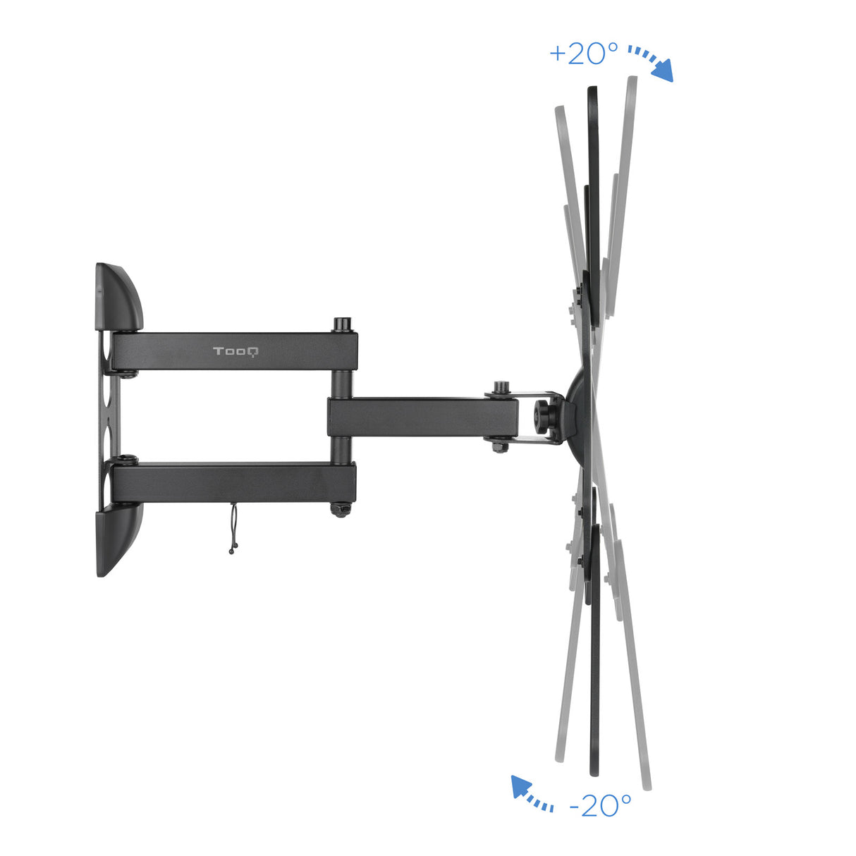 Support mural pour écran Tooq LP6055TN 23"-55" (30kg max) (Noir)