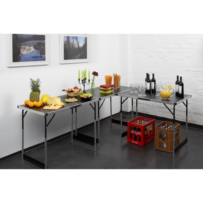 Lot de 3 tables a tapisser - MEISTER - Tables multifonctions - En aluminium - Hauteur réglable