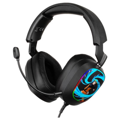 Casque gaming - Filaire - Konix - Naruto Shippuden - 7.1 PC - Haut-parleurs 50 mm - Microphone - 2 m - LED - Naruto Rasengan - Noir