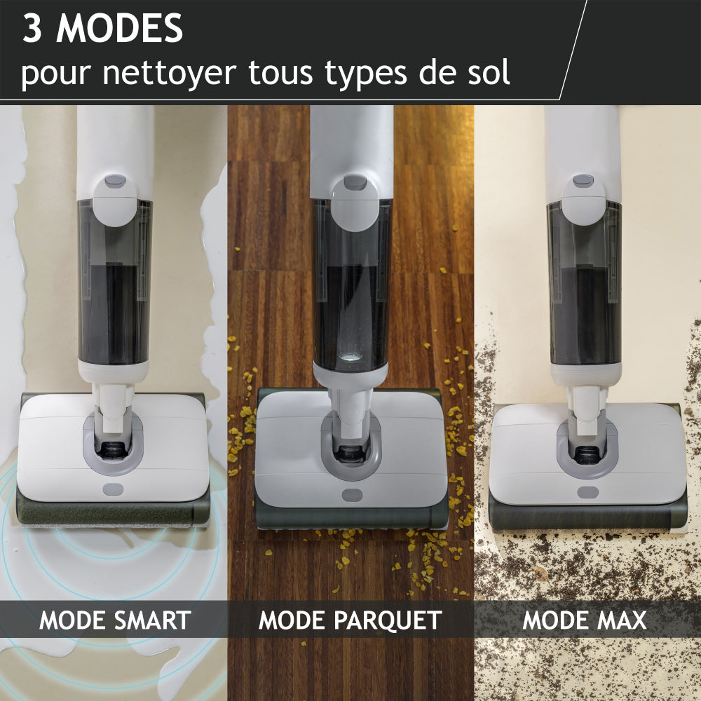 HOOVER HW500 - Aspirateur Balai Laveur sans Fil Eau et Poussiere - Double Rouleau - Moteur Haute Performance 230W