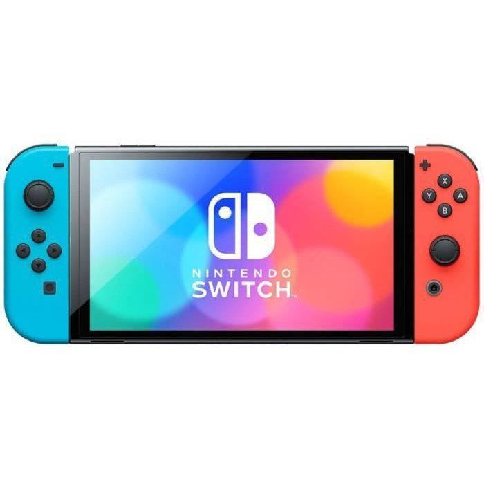 Console Nintendo Switch - Modele OLED Bleu Néon & Rouge Néon