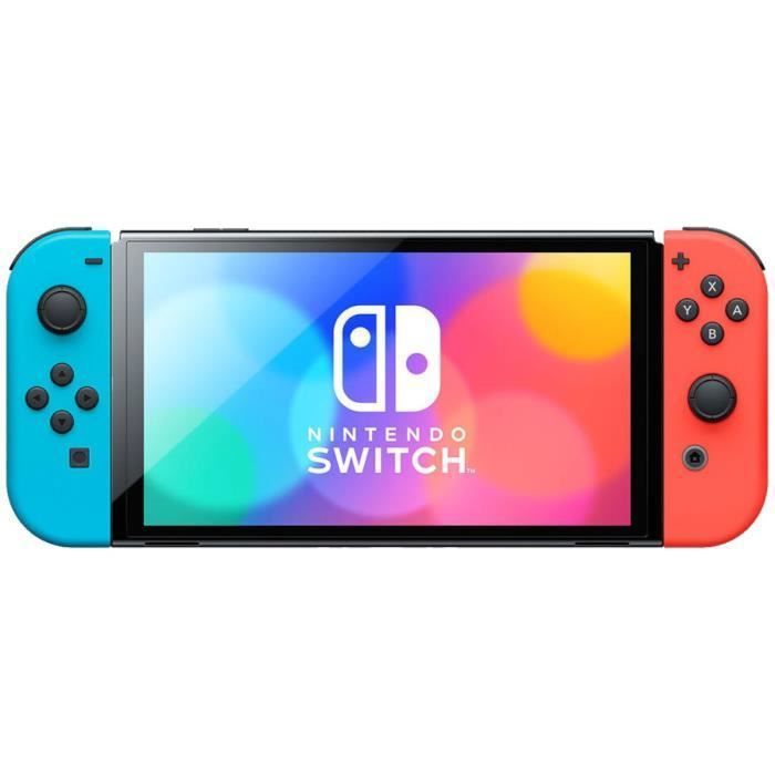 Console Nintendo Switch - Modele OLED ï Bleu NÈon & Rouge NÈon