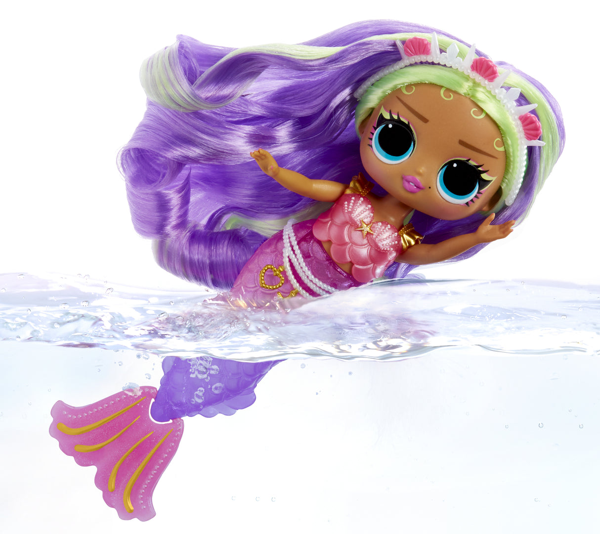 L.O.L. Surprise! Tweens - Sirene Cléo - Poupée avec queue de sirene qui change de couleur, Nageoire mobile, Accessoires - 4 ans