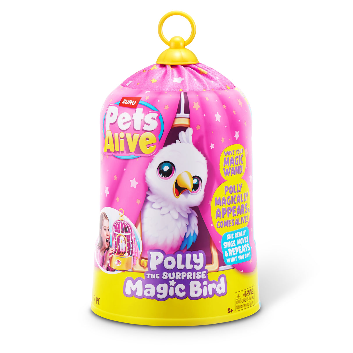 Oiseau interactif - PETS ALIVE - Polly Magic Bird - Réagit au toucher - Chante et bouge - a partir de 3 ans