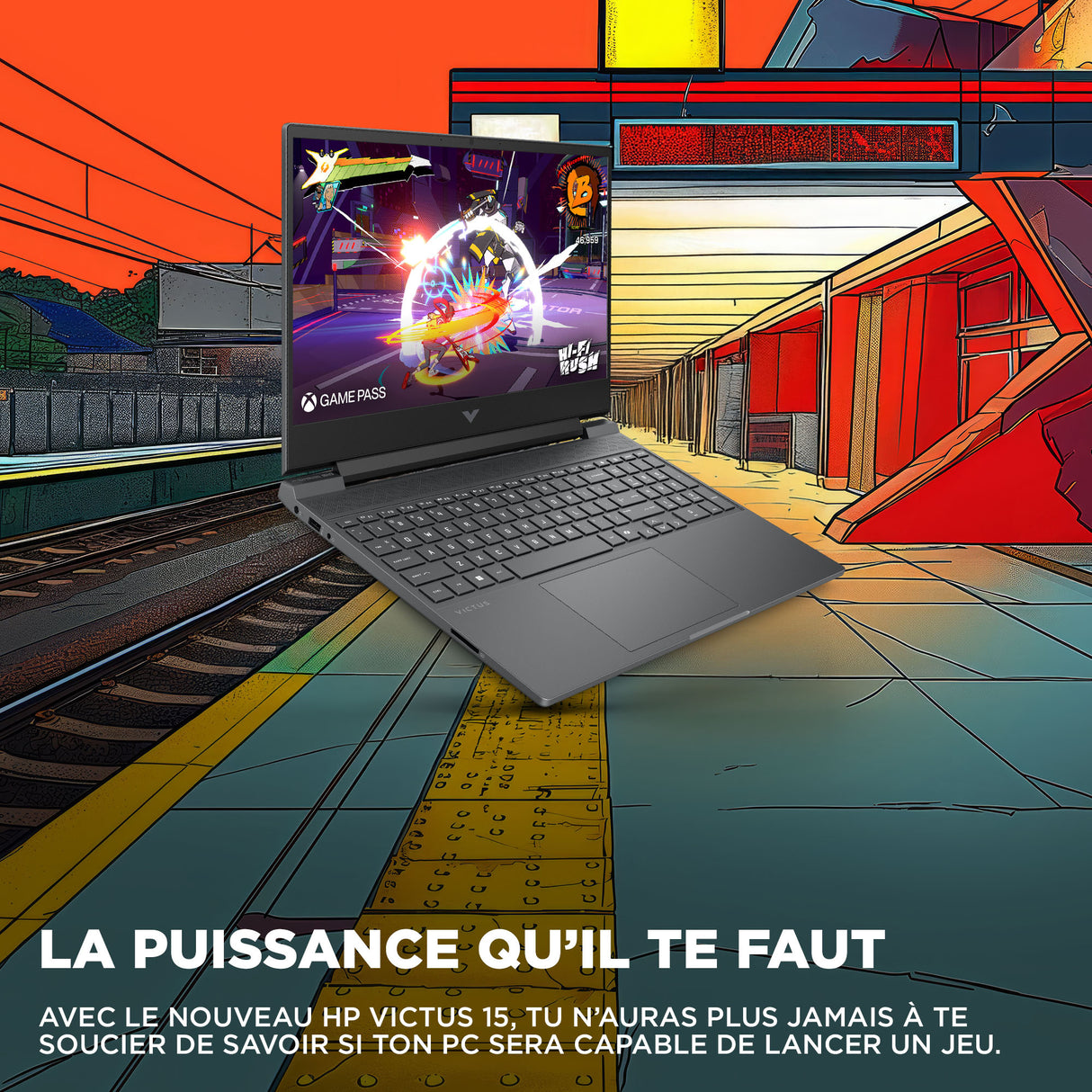 PC Portable Gamer HP Victus 15-fb3028nf - Sans Windows - 15,6 FHD IPS 144Hz - RTX 5050 8Go TGP 70W - Ryzen AI 5 240 - 16Go - 512Go