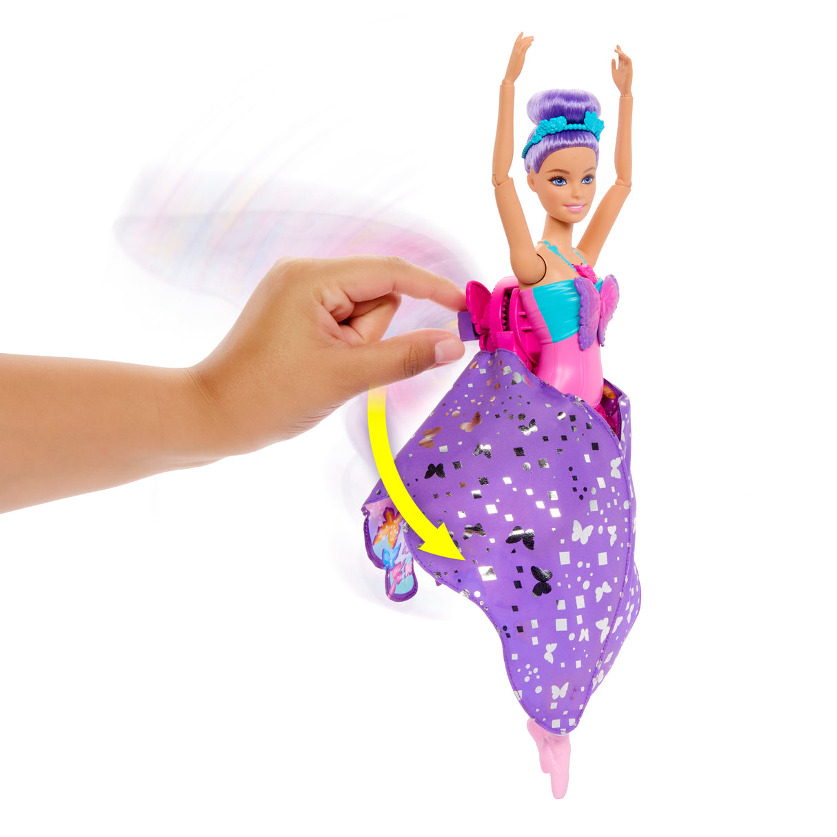 Barbie-De Danseuse a Papillon-Poupée transformation 2 en 1 HXJ10