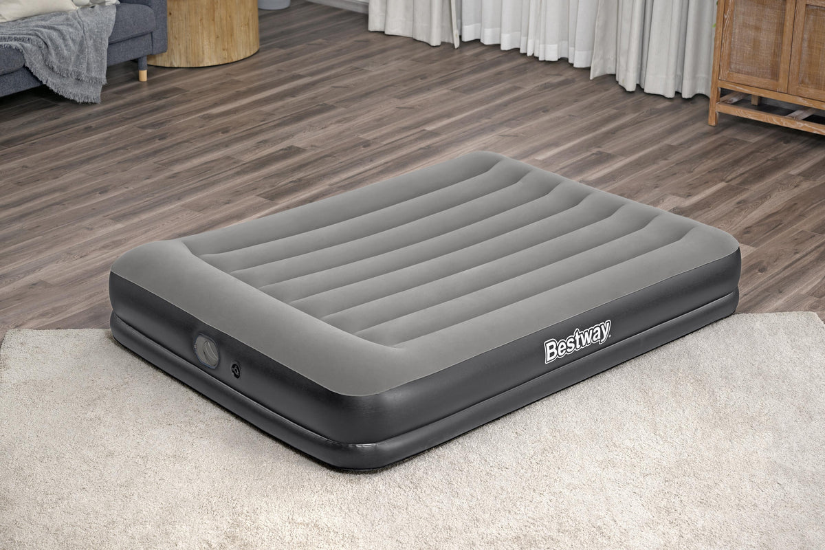 Matelas gonflable - BESTWAY - 671BU - Tritech Queen - 2 places, pompe USB intégrée, 2,03 m x 1,52 m x 36 cm