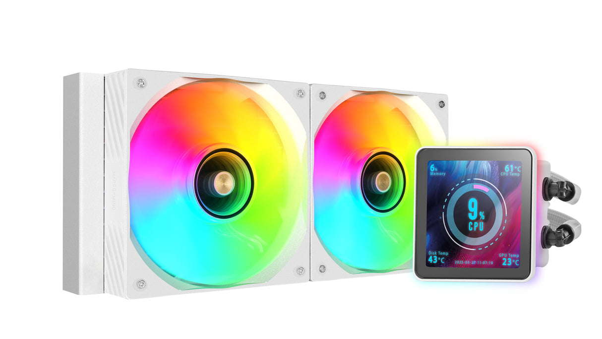 Kit Watercooling AIO Mars Gaming ML-Vision Pro RGB - 240mm (Blanc)