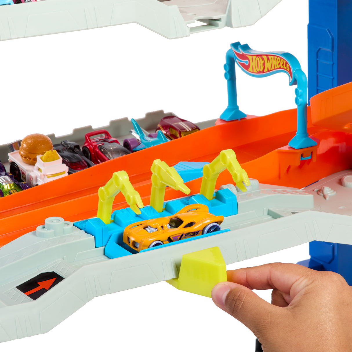 Hot Wheels City-Garage Ultime-Coffret avec 2 voitures incluses HKX48