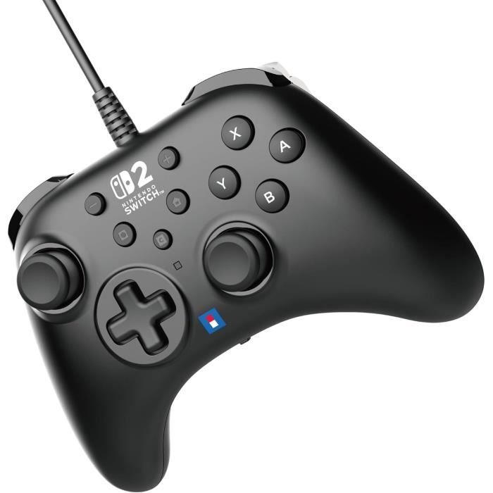 Manette filaire - HORI - Horipad - Nintendo Switch et Switch 2 - Bouton Nintendo C - Boutons arriere programmables - Noir