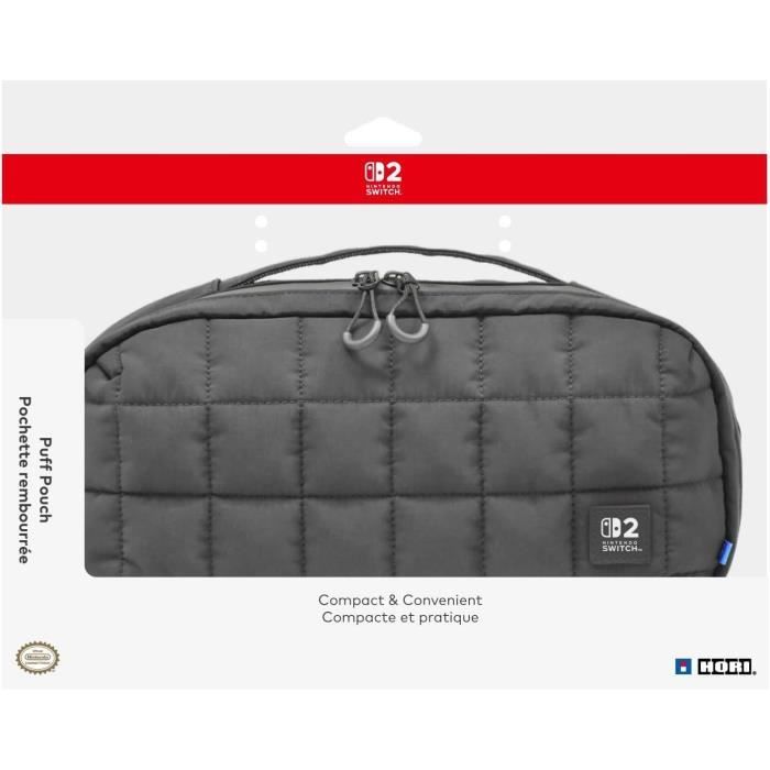 Pochette rembourrée de protection et transport - HORI - Nintendo Switch 2 - Rangement accessoires et jeux - Noir