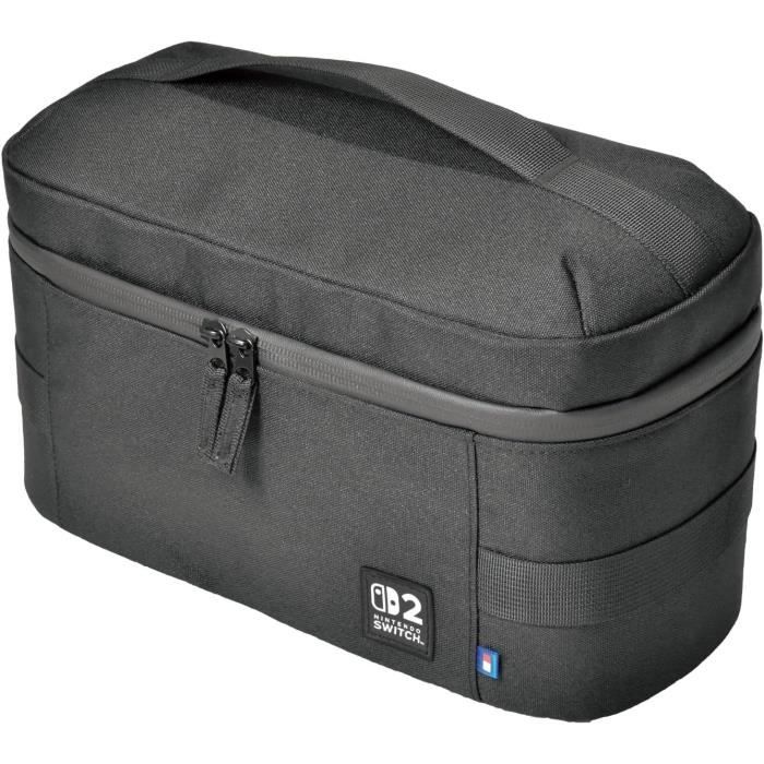 Sacoche compact tout-en-un de protection et transport - HORI - Nintendo Switch 2 - Rangement accessoires et jeux - Noir