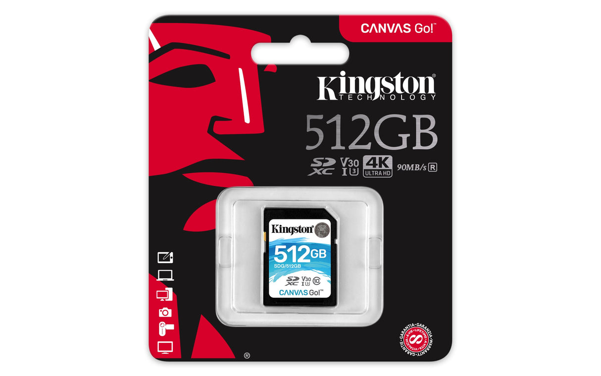 Carte m�moire SD Kingston Canvas Go! - 512Go