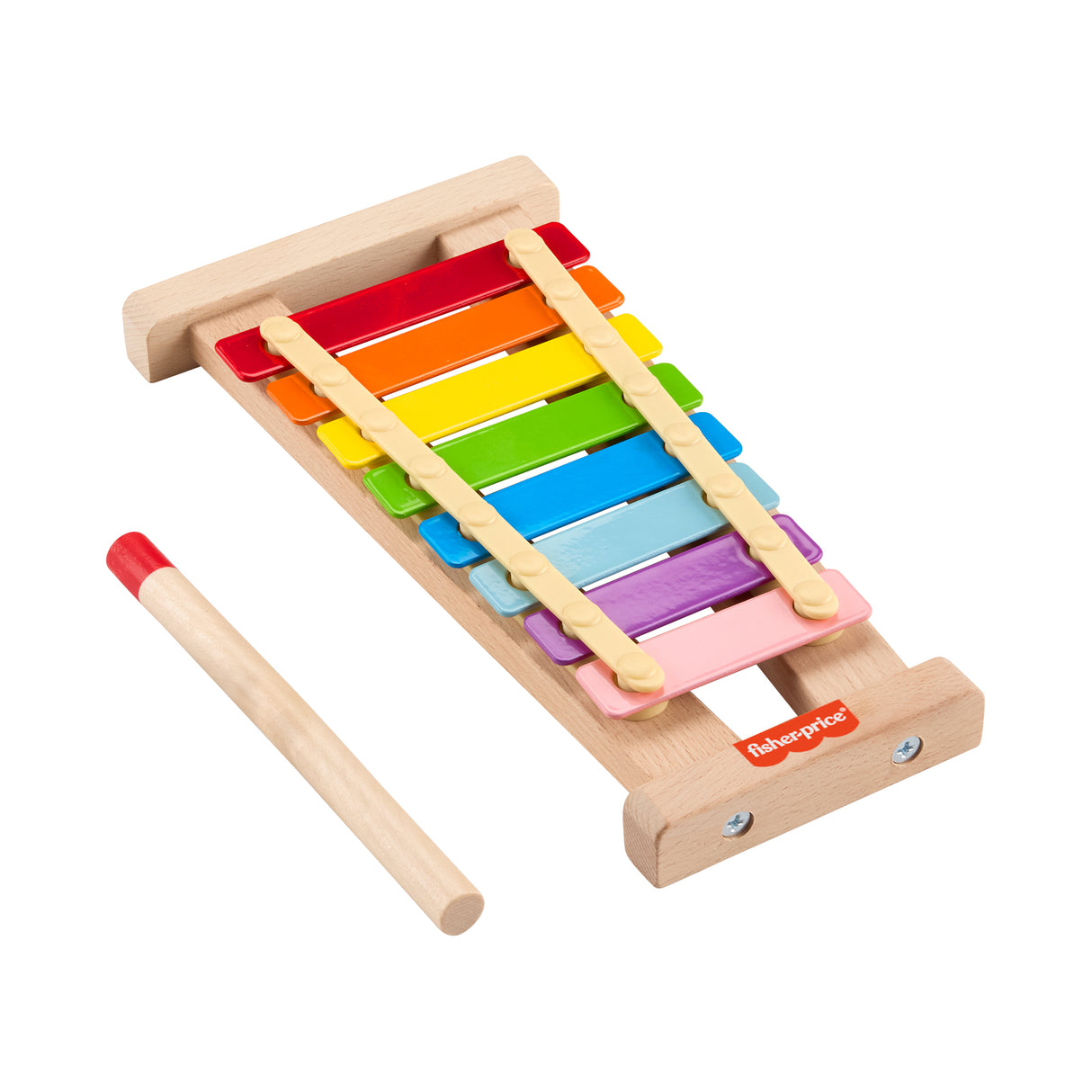 Fisher-Price-Xylophone en bois, instrument de musique avec 2 pieces HXV13