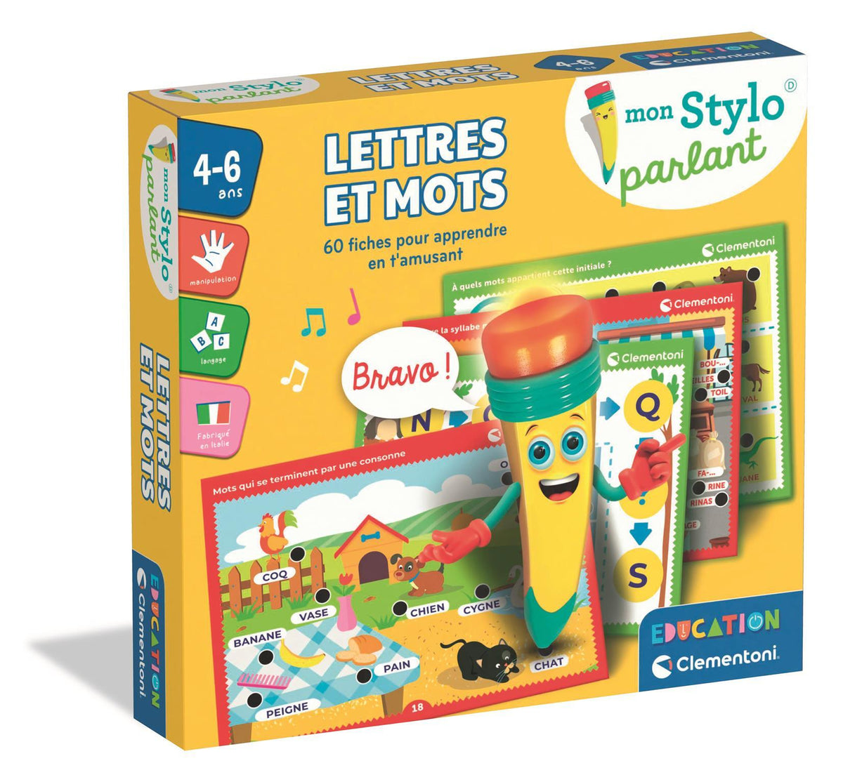 CLEMENTONI - Mon stylo parlant - Lettres et Mots - 60 activités