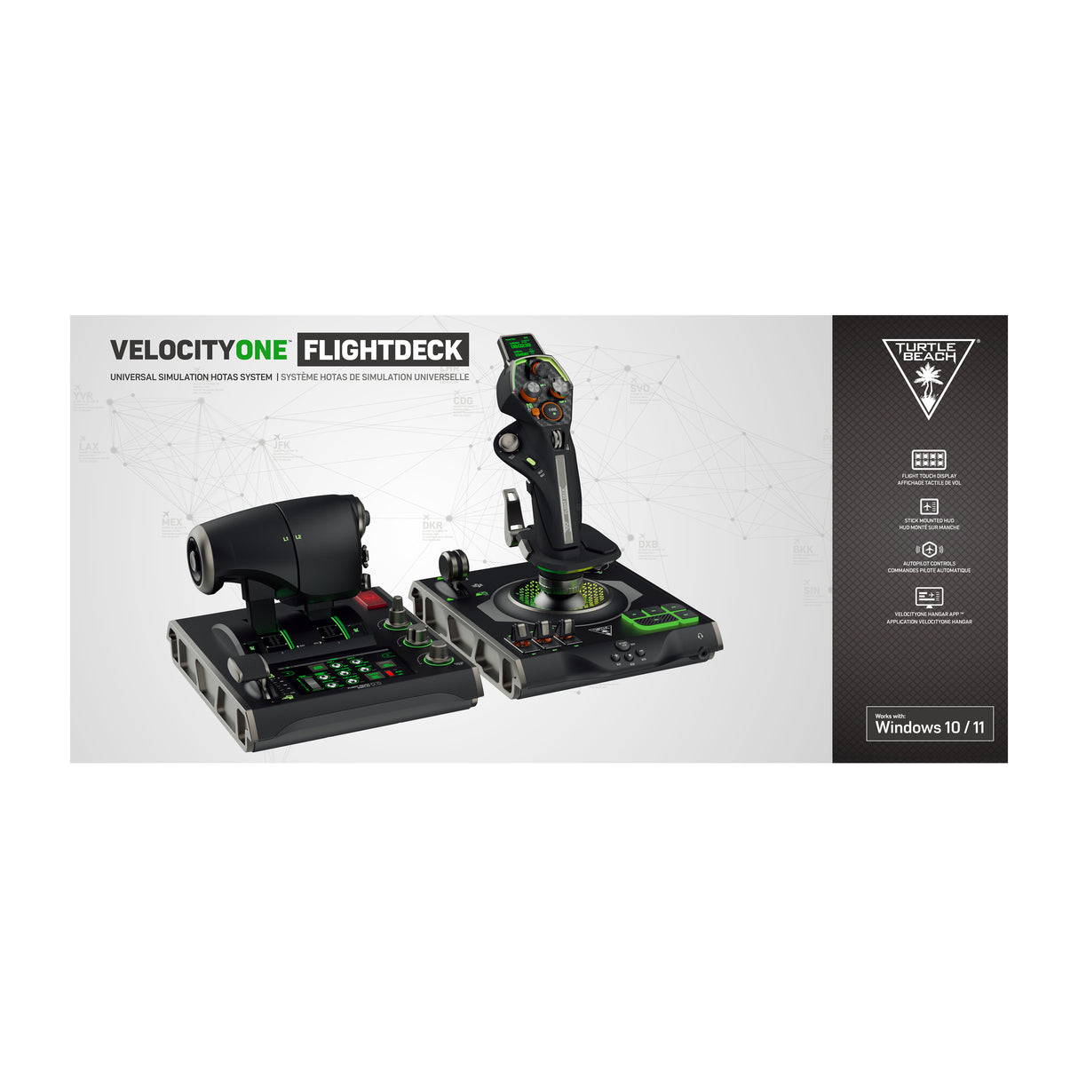 Systeme de simulation HOTAS premium - TURTLE BEACH - VelocityOne™ Flightdeck - Pour PC Windows 10 et 11