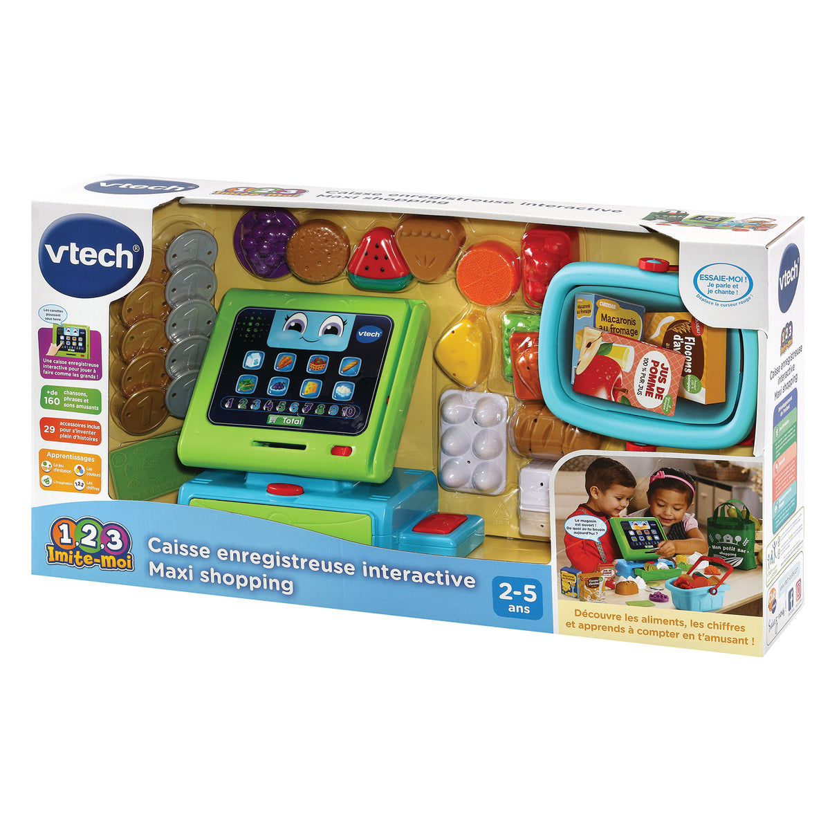 VTECH - 1,2,3 Imite-Moi - Caisse Enregistreuse Interactive Maxi Shopping - Jouet d'Imitation Enfant