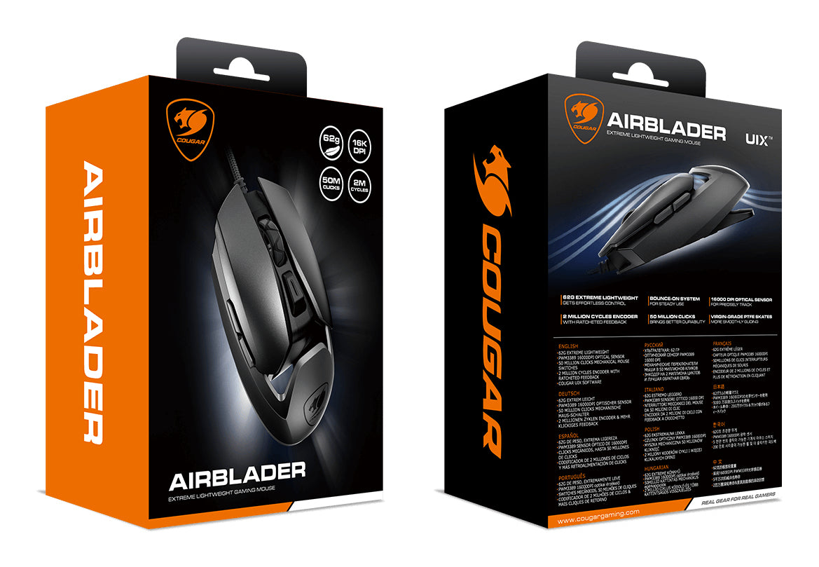 Souris filaire Gamer Cougar Airblader (Noir)