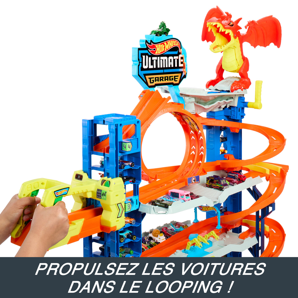 Hot Wheels City-Garage Ultime-Coffret avec 2 voitures incluses HKX48