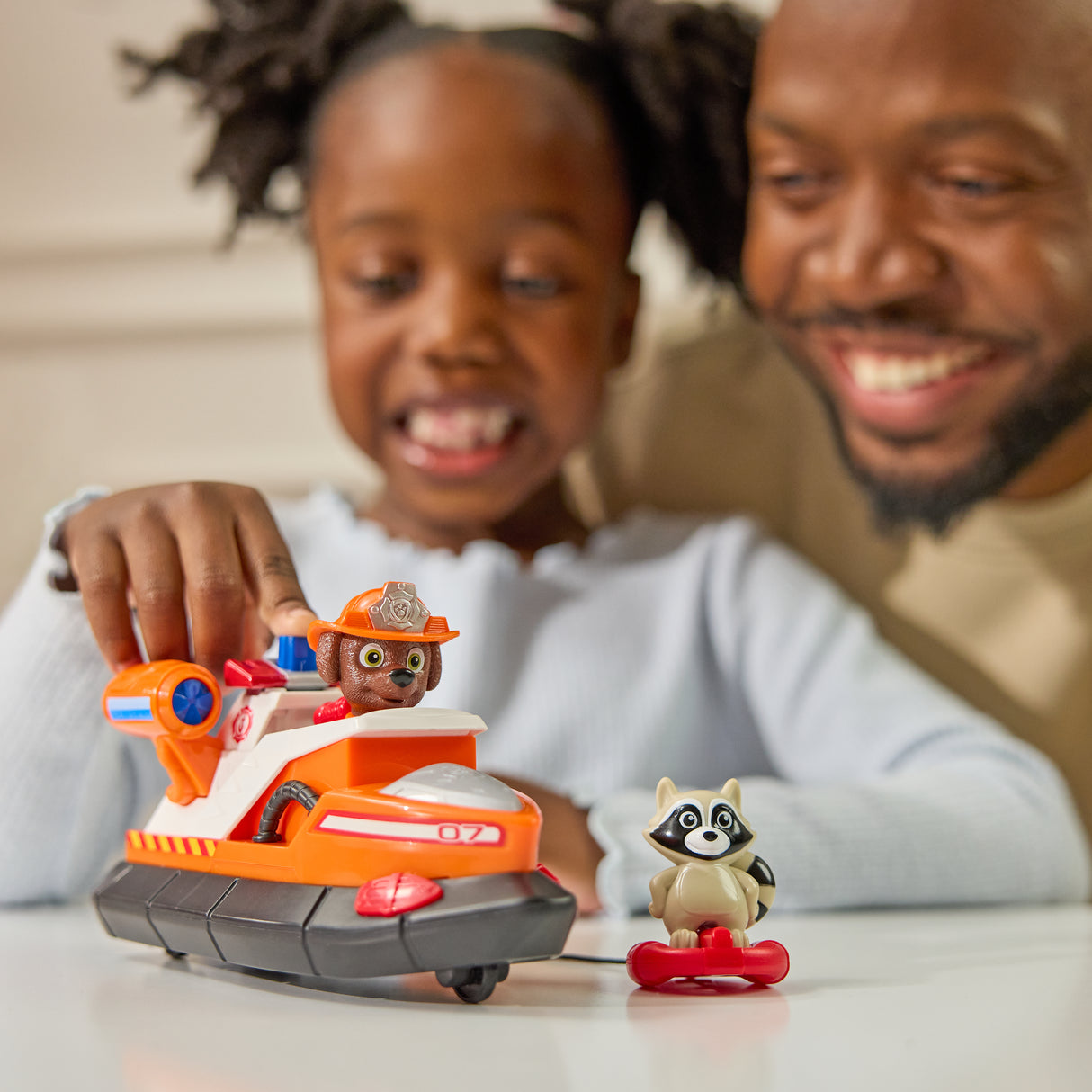 Figurine Zuma - Véhicules + Raton laveur - des 3 ans - Fire Rescue - La Pat'Patrouille