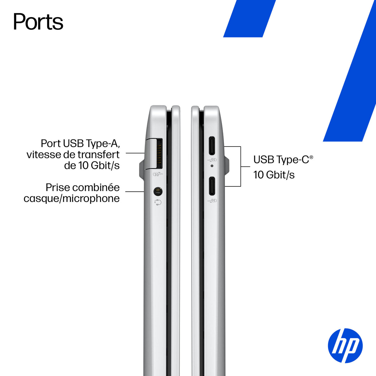 PC Portable HP OmniBook 5 14-he0018nf - Windows 11 - 14 2K OLED - Snapdragon X1-26-100 - RAM 16Go - Stockage 512Go SSD - AZERTY