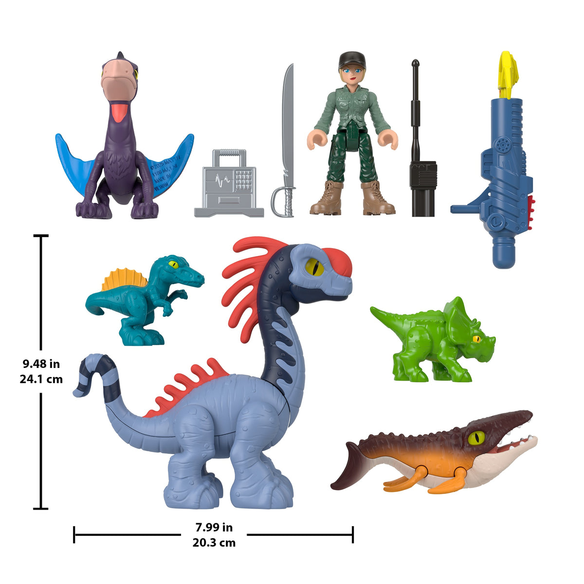 Fisher-Price Figurines Dinosaures Air, Mer, Terre - Jurassic World - Multipack Imaginext - Des 3 ans - JFR25