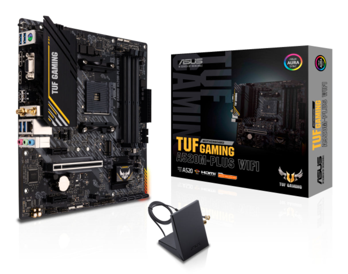 Carte mere - ASUS - TUF GAMING A520M-PLUS WIFI - AMD A520 - Emplacement AM4 micro ATX