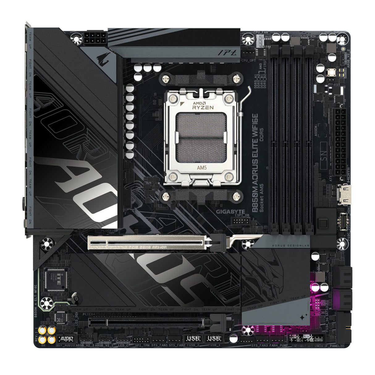 Carte mčre - GIGABYTE - B850M AORUS ELITE WF6E - Format Micro-ATX - Chipset AMD B850 - DDR5 & PCIe 5.0 - WiFi 6E