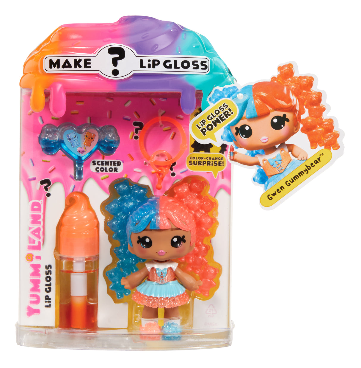 Yummiland Lip Gloss Doll - Color Change Combo - Gwen Gummybear