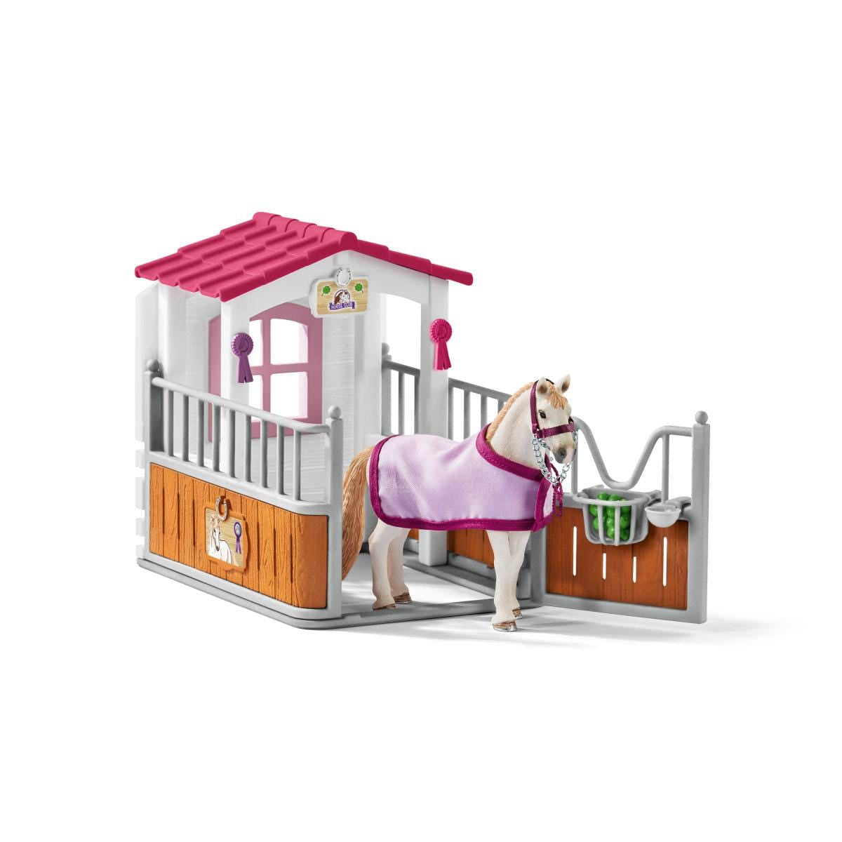 Box avec jument Lusitanienne, coffret figurines schleich 42368 HORSE CLUB, avec 12 éléments dont 1 cheval schleich inclus, des 5 ans
