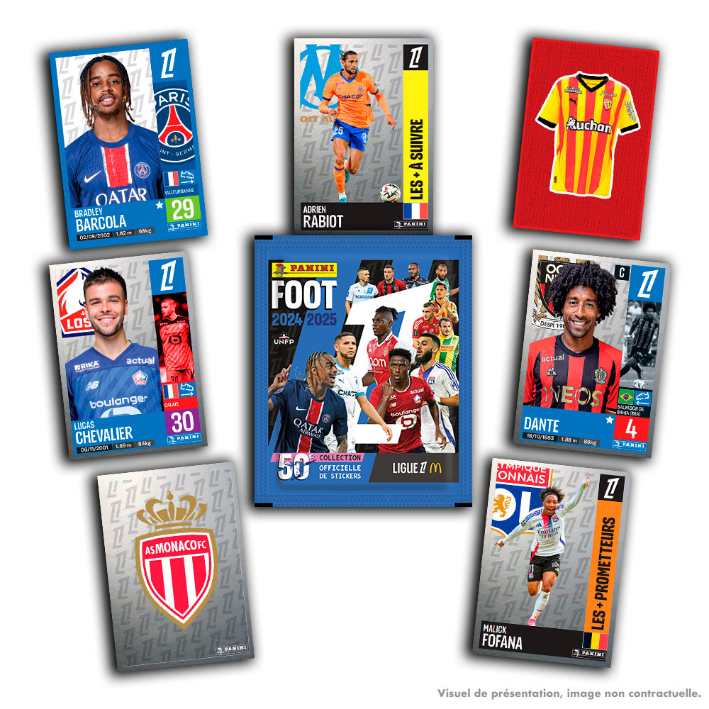 Starter Pack - PANINI - Foot Ligue 1 2024-2025 - McDonald's - Album - 2 pochettes - 1 offerte