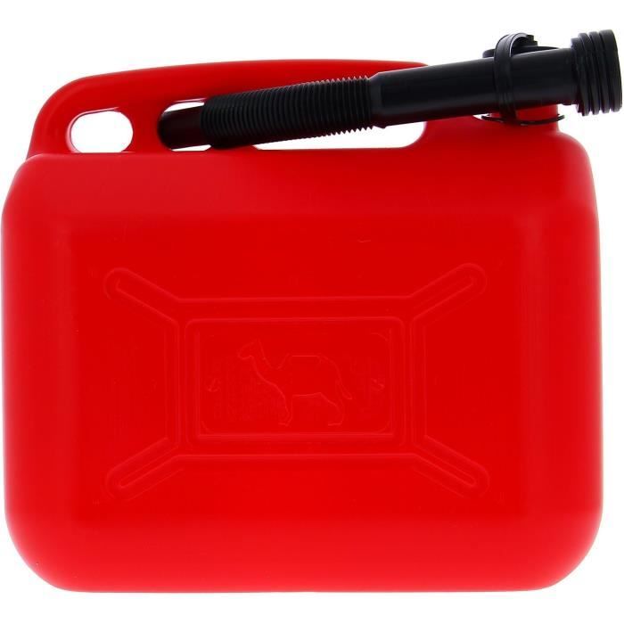Jerrican 10L homologué carburants - PRECISION STEEL - L310 xl170 x H300mm - flexible diam : 19mm - L : 310mm - Diam goulot : 32mm