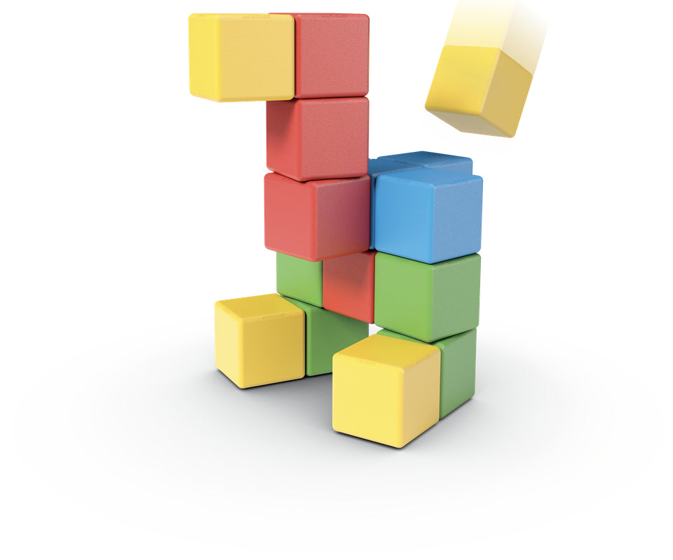 Blocs magnétiques - GEOMAG - Set créatif - 16 pieces - Éducatif - Plastique recyclé - Des 12 mois