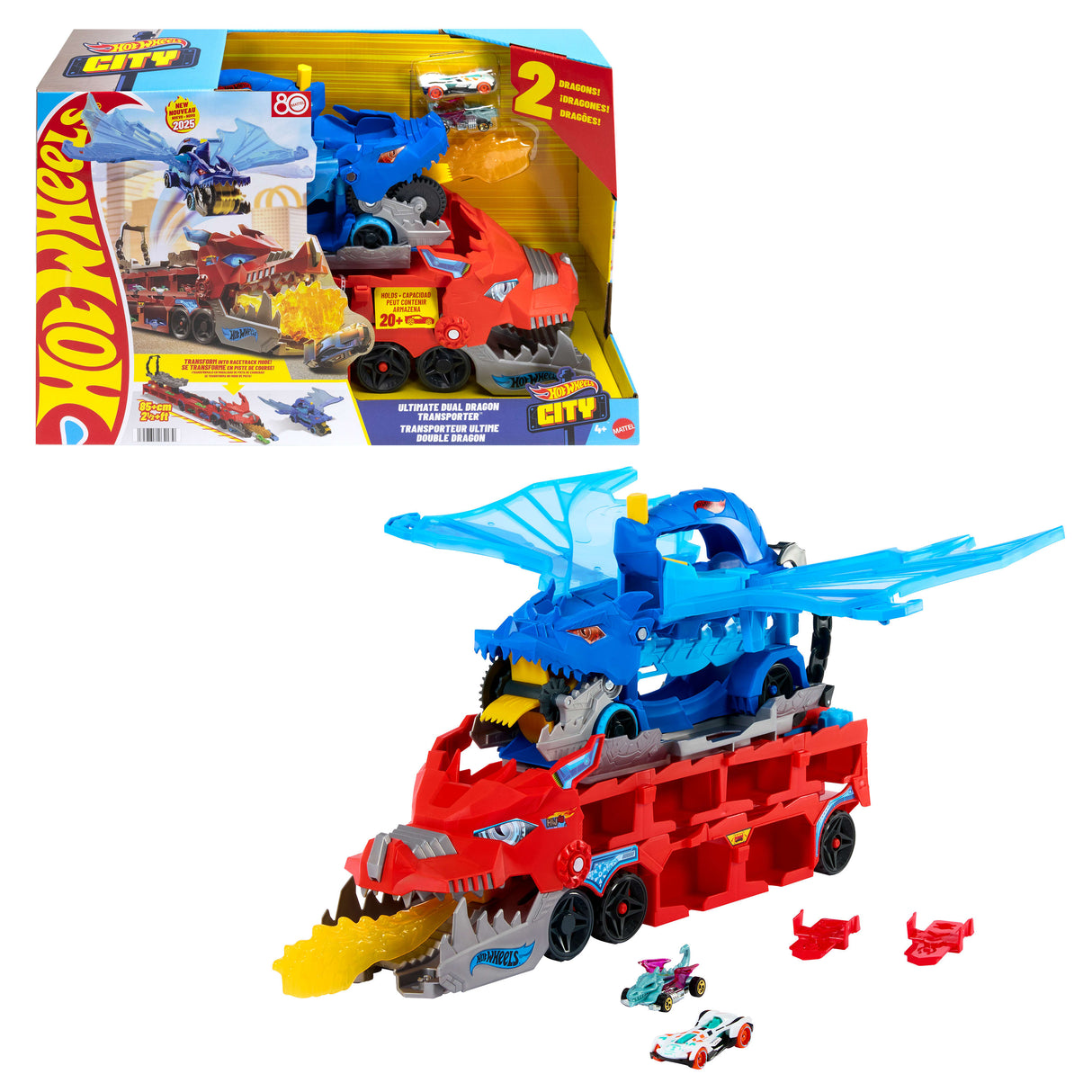 Hot Wheels - Transporteur 2 en 1 Dragons Hot Wheels City - Hot Wheels - JBM72
