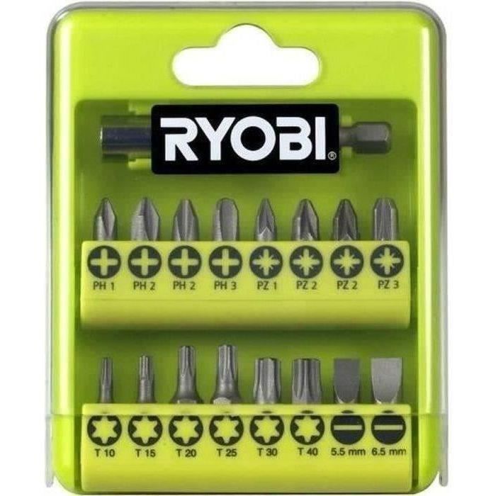 RYOBI - BoÓte cristal 17 accessoires de vissage PH / PZ / SL / TX boÓte-prÈsentoir - RAK17SD