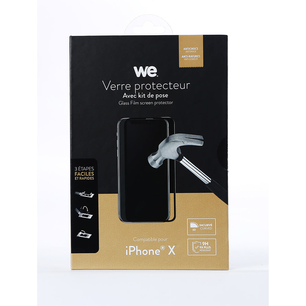 WE Verre trempé APPLE IPHONE X / XS - Avec kit de pose