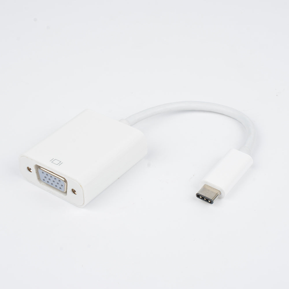 Adaptateur USB-C m le /VGA femelle Connecrteurs en nickel Pour Macbook et PC Plu