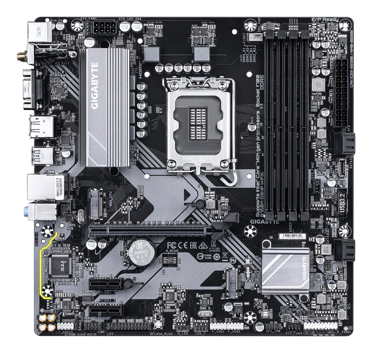 Carte Mère Gigabyte B760M D3HP WiFi6 DDR5 (Intel LGA 1700) Micro ATX