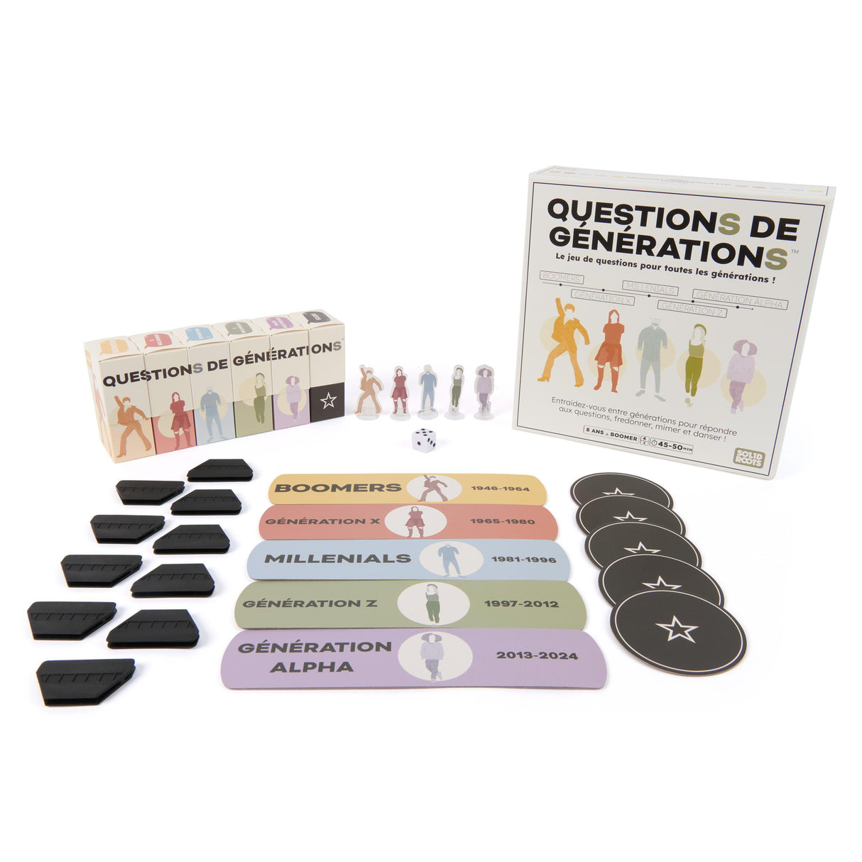 Questions de générations - 2000 questions et 100 défis amusants - Jeu de société - des 8 ans