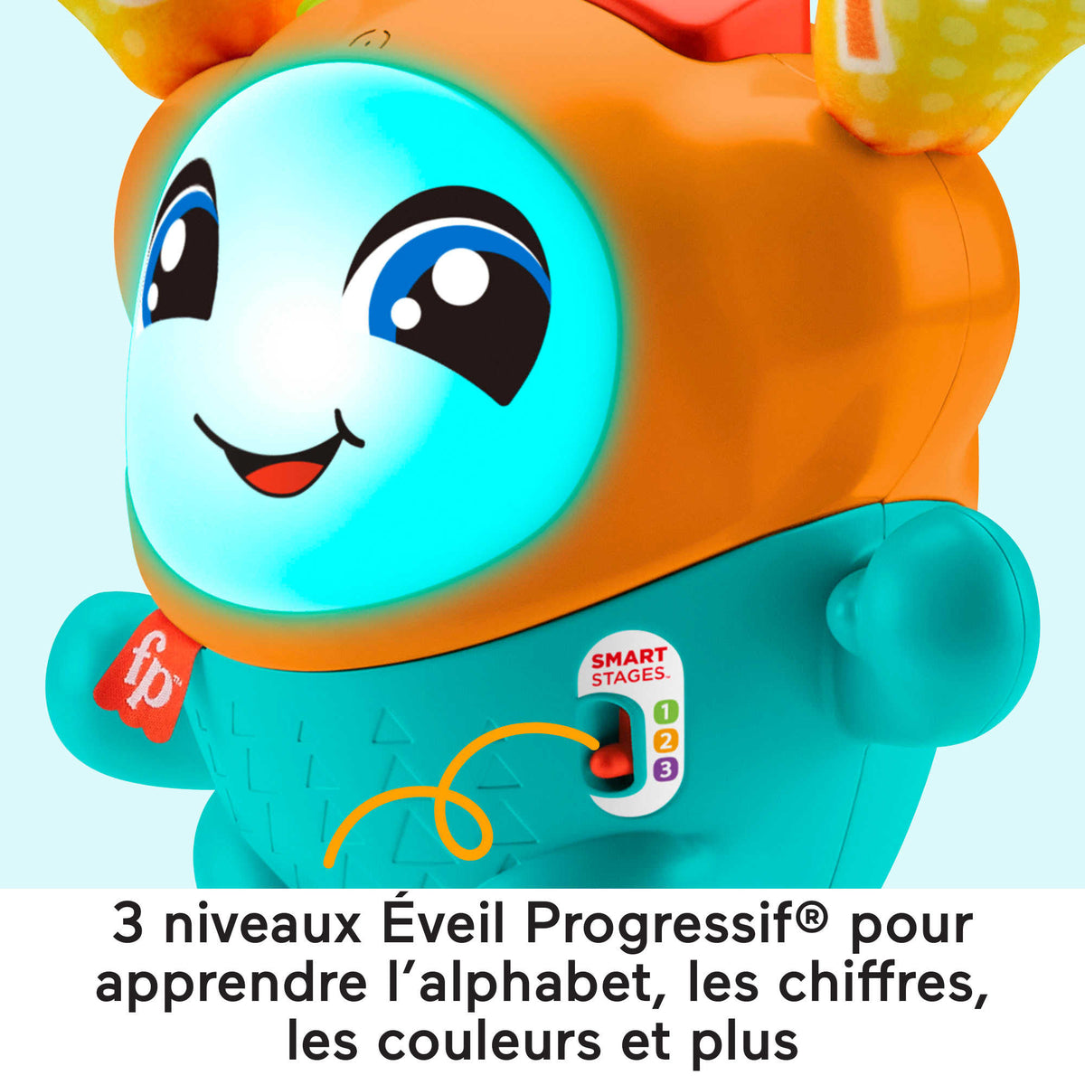 Fisher-Price-Mon Petit DJ, jouet d'éveil musical, version française HJP88