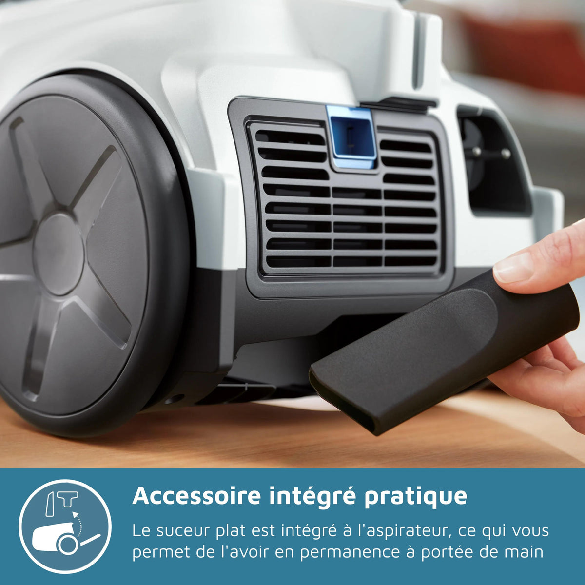 Aspirateur sans sac - PHILIPS - XB2122/09 - Série 2000 - 850W - 77db - Blanc/bleu